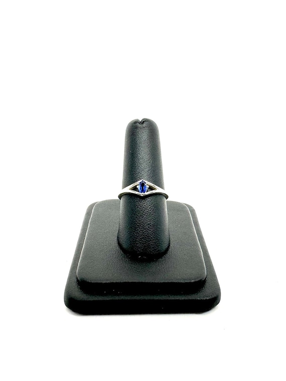 Kyanite Oval Split Shank Solitaire Ring Size 7 - image 1