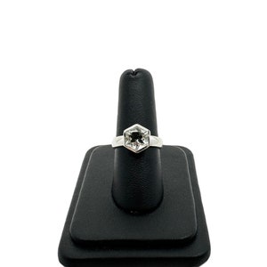 Prasiolite Hexagon Ring