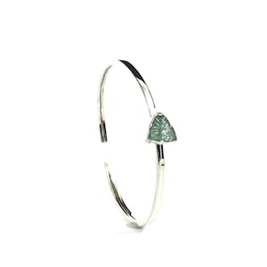 Blue Tourmaline Carved Twist-On Cuff