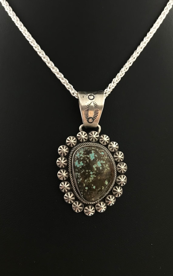 Diné (Navajo) #8 Turquoise Pendant