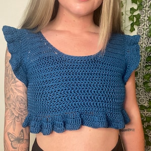 Crochet PDF PATTERN | Crochet Ruffle Top | Crochetwithannah
