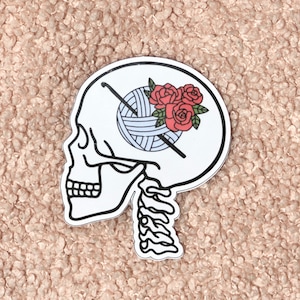 Crochet On The Brain Sticker | Crochet Stickers | Aesthetic Stickers