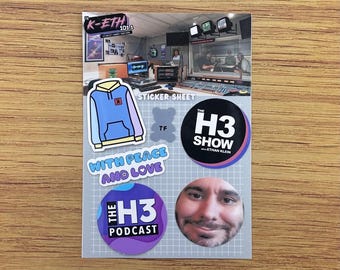 NEW H3 Sticker Sheet | H3 Podcast Fan Stickers