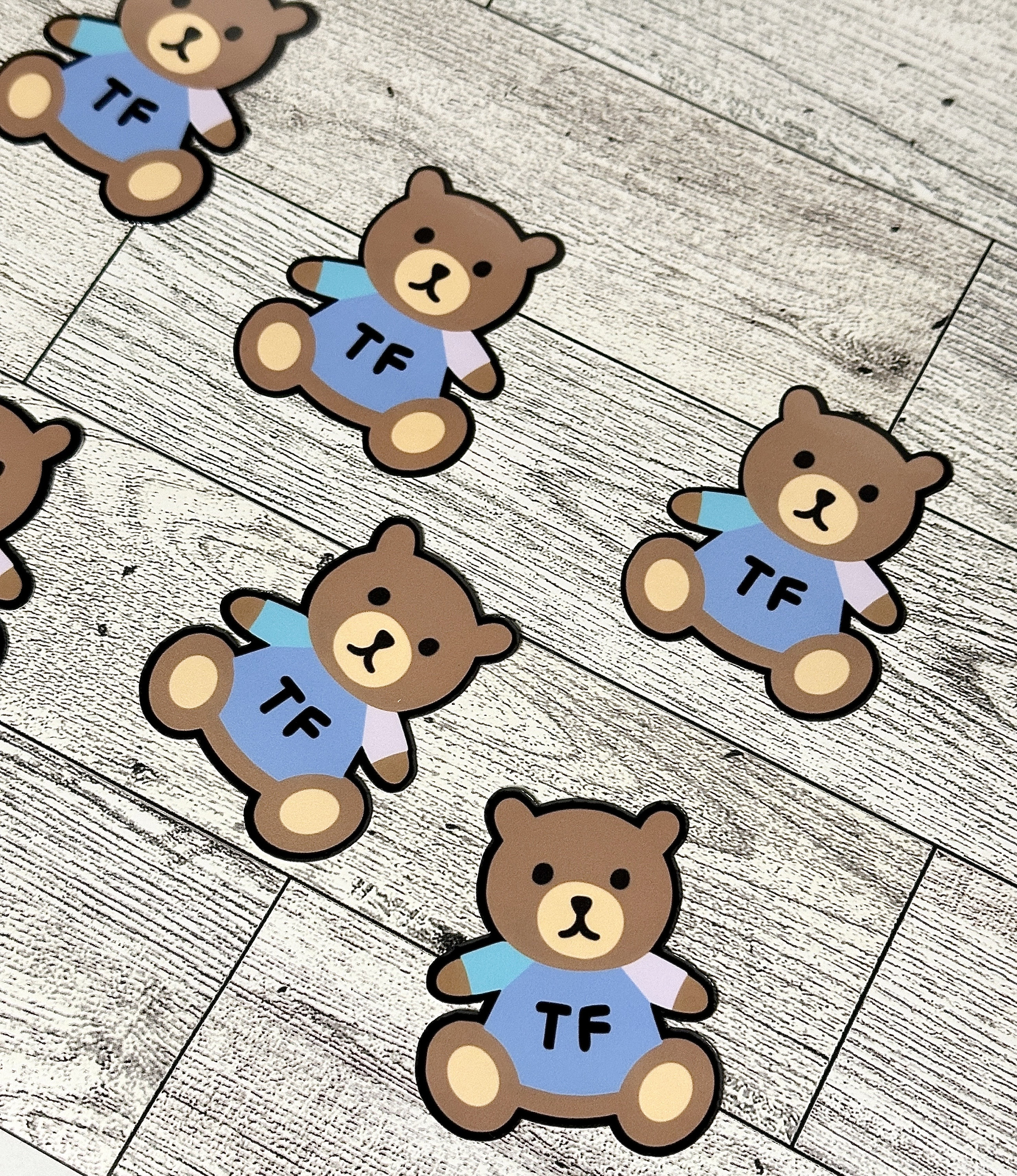 TF Bear Sticker | Teddy Fresh Stickers - Etsy