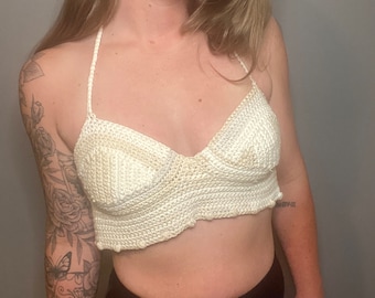 Crochet Pattern: Corset Cup Bikini Top