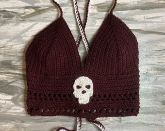 Crochet Pattern: The Lark Top Bralette & Skull Applique