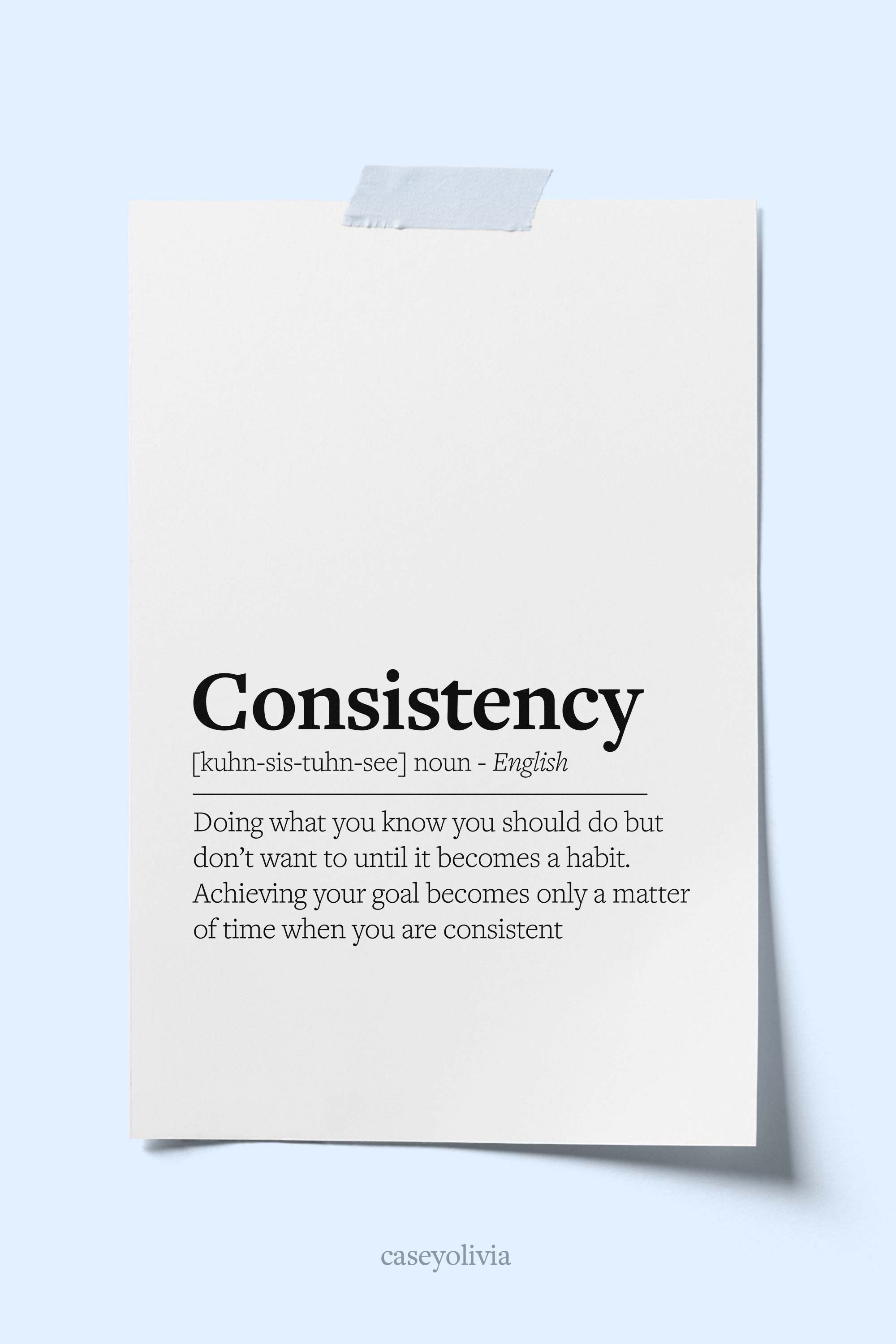 Consistency Definition Printable Wall Art Consistency - Etsy