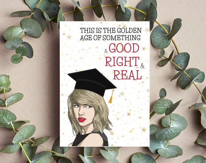 Personalized Graduation Congratulations Cards | Graduation Gifts | Card for New Grads | Taylor Swift-Inspired Cards | Envelopes Included