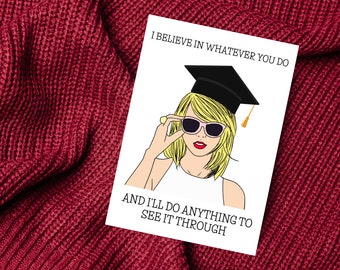 Personalized Graduation Congratulations Cards | Graduation Cards | Card for New Grads | Taylor Swift-Inspired Cards | Envelopes Included