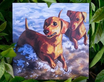 Life is an Adventure - Dachshund Greeting Card - Sausage Dog