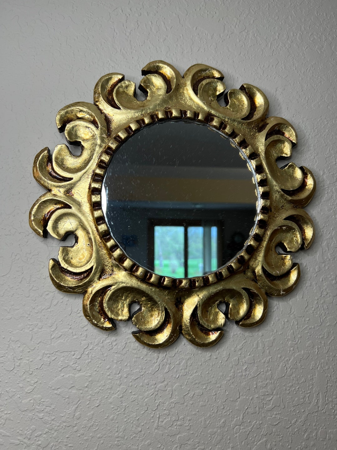 DECORATIVE WOODEN MIRROR 12INCH Beautiful Peruvian Mirror Etsy