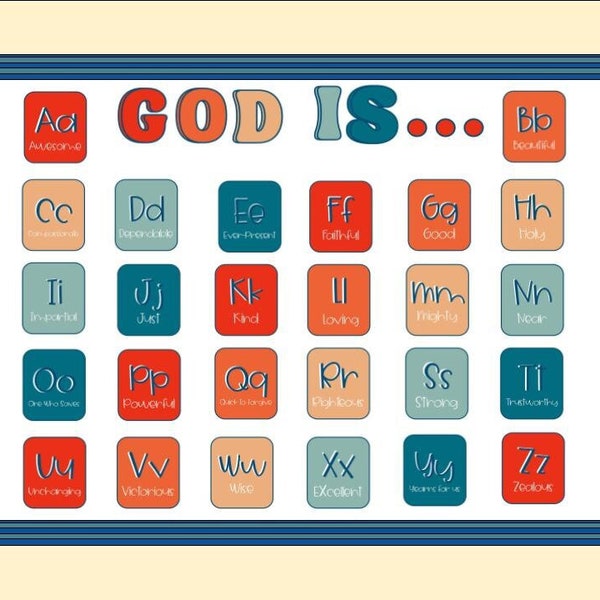 God is... Alphabet Christian Bulletin Board Kit
