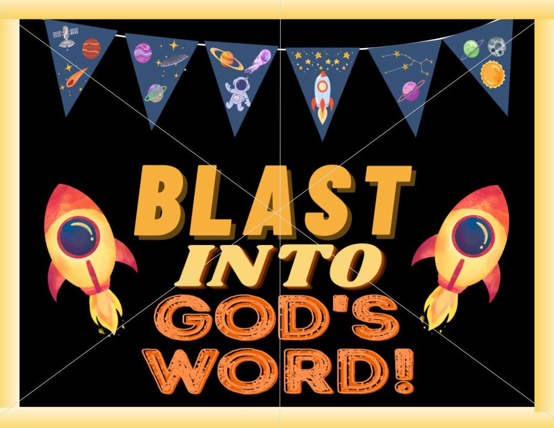 Stellar VBS Bulletin Board Kit Blast Into God's Word Etsy