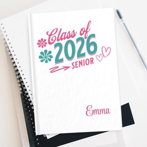 Custom Class of 2026 Senior Notebook, Personalized Name Journal, High School Graduation Gift, Senior Year Keepsake, Custom School Supplies