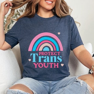 Protect Trans Jugend T-Shirt, Trans Pride Shirt, Transgender T-shirt, Trans Pride Verbündeter Shirt, Protect Trans Kinder, Transgender Rechte