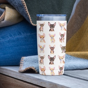 Chihuahua Travel Mug - 20oz Tumbler, Chihuahua Cup, Chihuahua Gifts, Gift for Chihuahua Lovers, Dog Mom Mothers Day Gift