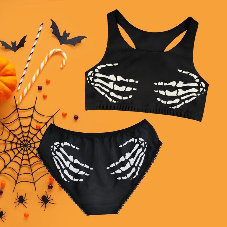 Skeleton Underwear Skeleton Hands Halloween Skeleton Etsy
