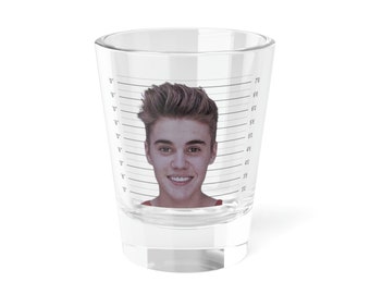 Verre à liqueur de célébrité, Mugs de célébrités, Cadeaux de célébrités, Cadeau pour les fans de Justin Bieber, Verres à liqueur rigolos