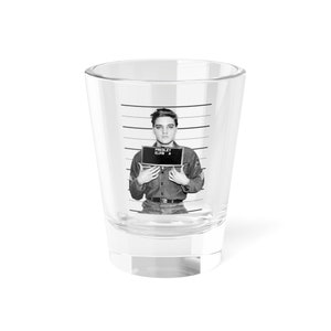 Celebrity Shot Glass, Celebrity Mug Shots, Celebrity Gifts, Gift for Elvis Fans, Funny Shot Glasses, Nostalgic Gifts, Rock and Roll Gifts