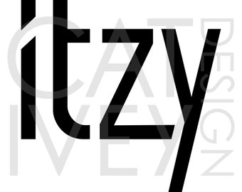 Plantilla de archivo de corte de logotipo SVG de Kpop Itzy