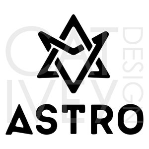 Plantilla de archivo de corte de logotipo Kpop ASTRO SVG