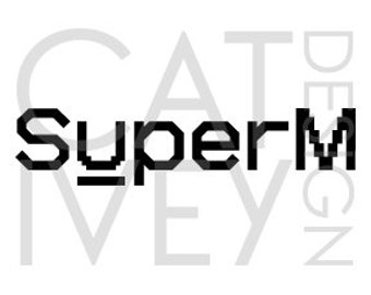 Plantilla de archivo de corte del logotipo SVG de Kpop Super M