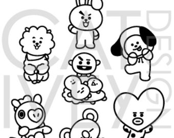 BT21 SVG Cut File Template