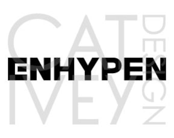 Plantilla de archivo de corte del logotipo SVG de Kpop Enhypen