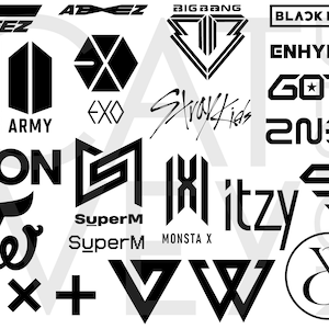K Pop Bundle SVG Logo Schnitt Dateivorlage