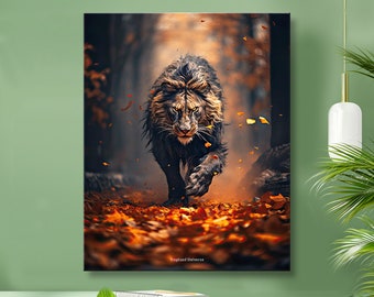 When You're Right, Don't Get Back Lion Printable Art High Resolution | Lion Poster | King Poster | Lion Family | Poster | Digital Download