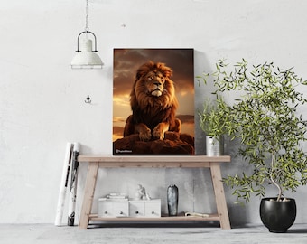 Lion Kingdom Prinable Lion Poster | King Poster| Lion | Art | Digital Art | Tattoo Art | Lion Posters | Instant Digital Download