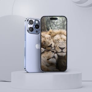 Family Nap Time Bundle of 5 Wallpaper For iPhone, Android, iPad | Lion Wallpaper  | Instant Digital Download | Lion Lock Screen Backgeound