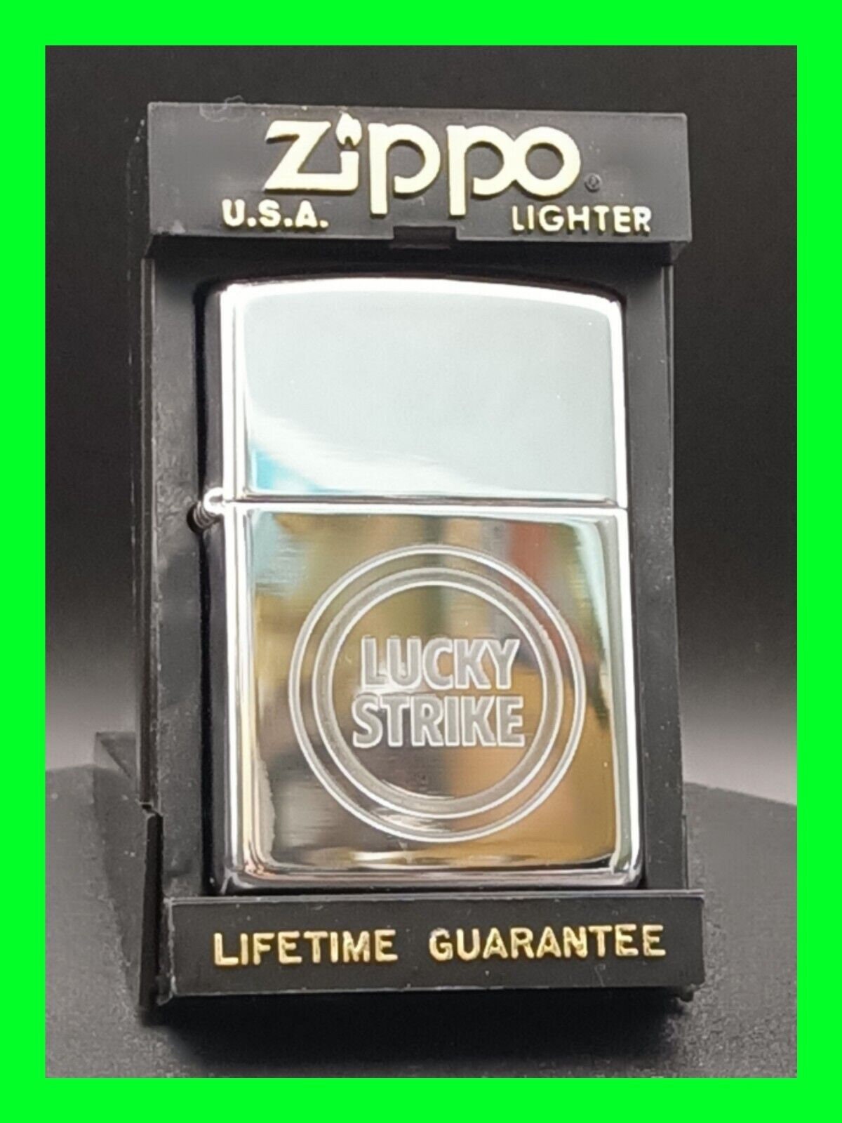 Unfired Vintage Lucky Strike Zippo Chrome Lighter Sealed in