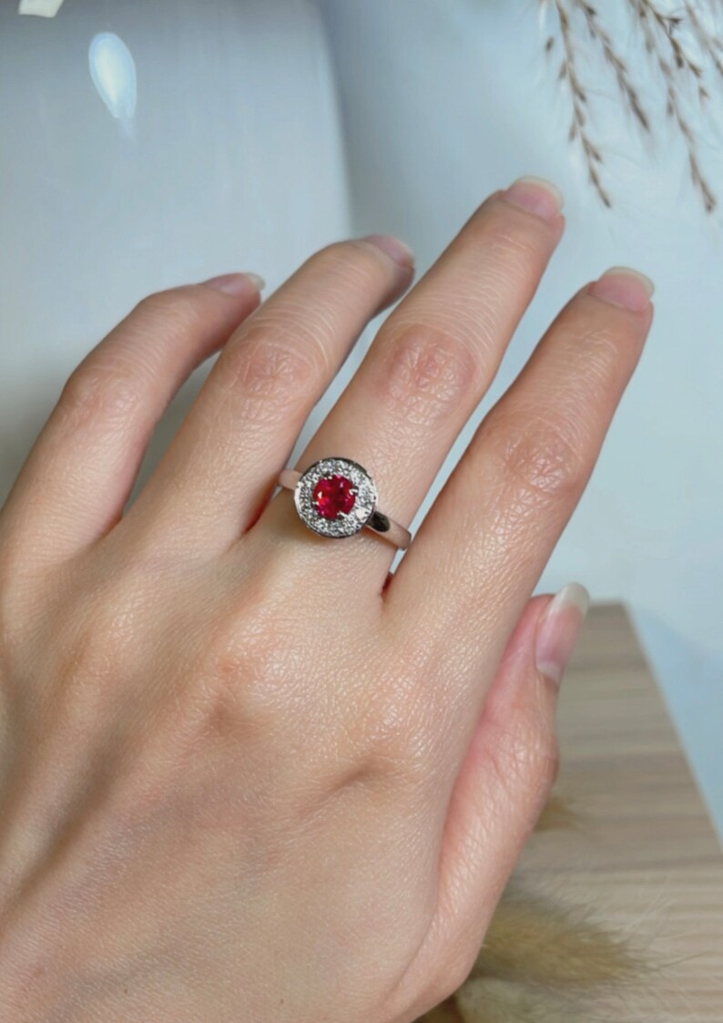 Pinterest Ruby Diamond Rings Ruby With Diamond Ring - Etsy