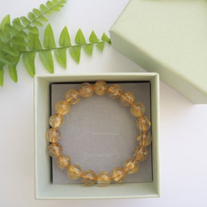 High Grade Golden Rutilated Quartz Bracelet, Infuse Your Life with Positivity and Abundance, Energy-Boosting Crystal Jewelry, Gift Ready