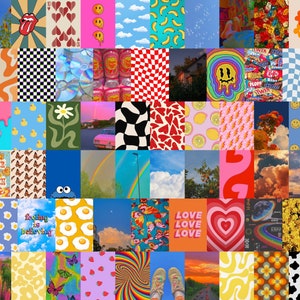 70 pcs Indie Aesthetic Photo Collage Kit | Room Decor | Wall Art Prints | Wall Collage Kit | DIGITAL DOWNLOAD