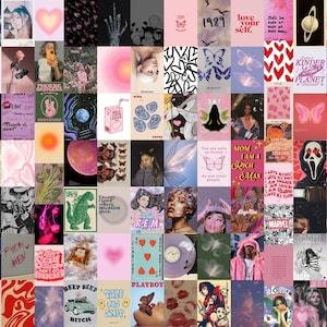 100 pcs Gen Z Inspired Aesthetic Photo Collage Kit | Room Decor | Wall Art Prints | Wall Collage Kit | DIGITAL DOWNLOAD