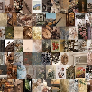 100 pcs Vintage Aesthetic Photo Collage Kit | Room Decor | Wall Art Prints | Wall Collage Kit | DIGITAL DOWNLOAD