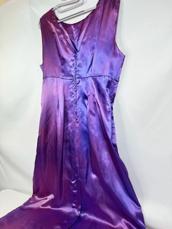 Vintage Women's Purple Metallic Sleeveless Elegan… - image 6