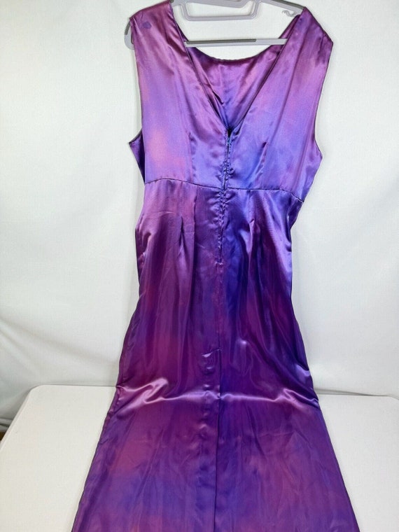 Vintage Women's Purple Metallic Sleeveless Elegan… - image 5