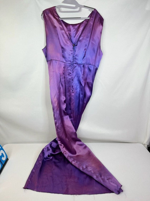 Vintage Women's Purple Metallic Sleeveless Elegan… - image 4