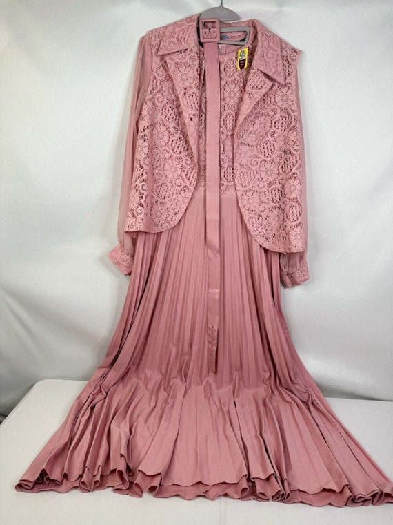 Vintage Mister Jay 2 Piece Pink Formal Dress Belt… - image 1