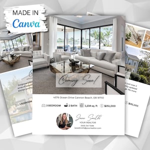 Real Estate Coming Soon Flyer, Canva Template, Instant Download, Realtor Marketing, Digital Custom Real Estate Promotions