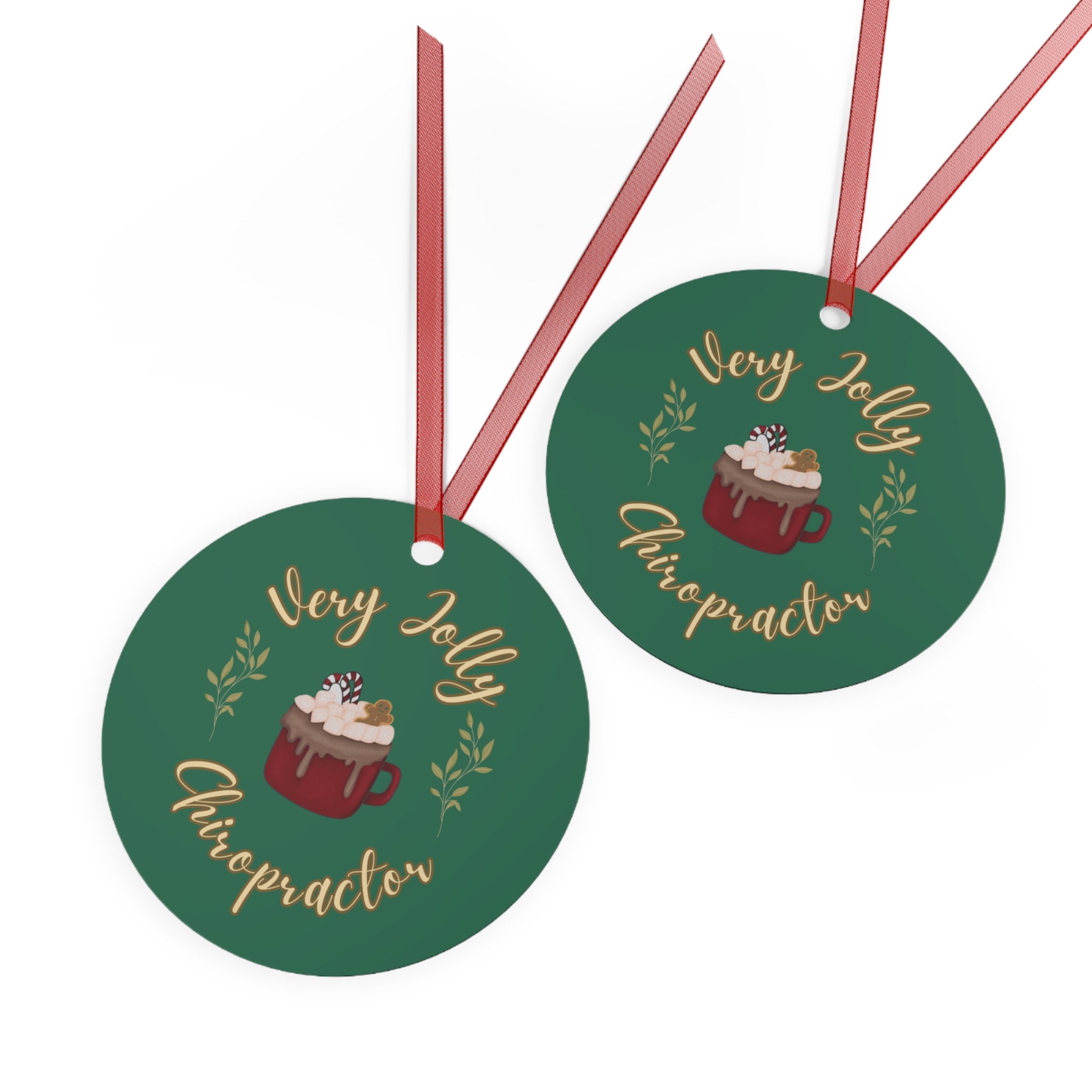 Very Jolly Chiropractor Ornament, Chiropractor Ornament, Chiropractor Gift, Metal Christmas
