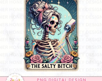 Funny Tarot Card PNG Sarcastic png Skeleton png designs Sublimation Designs Trendy Skull png Witchy T-Shirt PNG Digital Download humor png