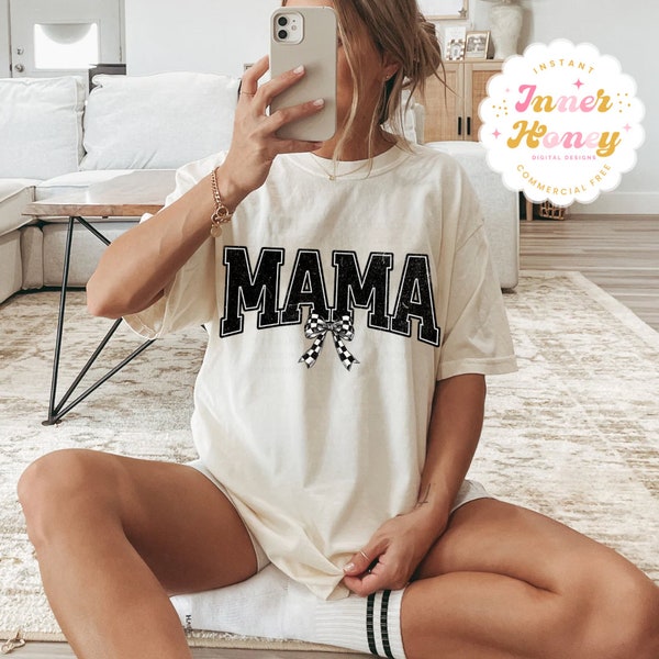 Varsity mama png retro mama png mothers day png sublimation png trending png checker png mom life png coquette bow png cherry coquette png