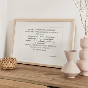 Fred Rogers Quote-Printable Healing Quote, Digital Art Download