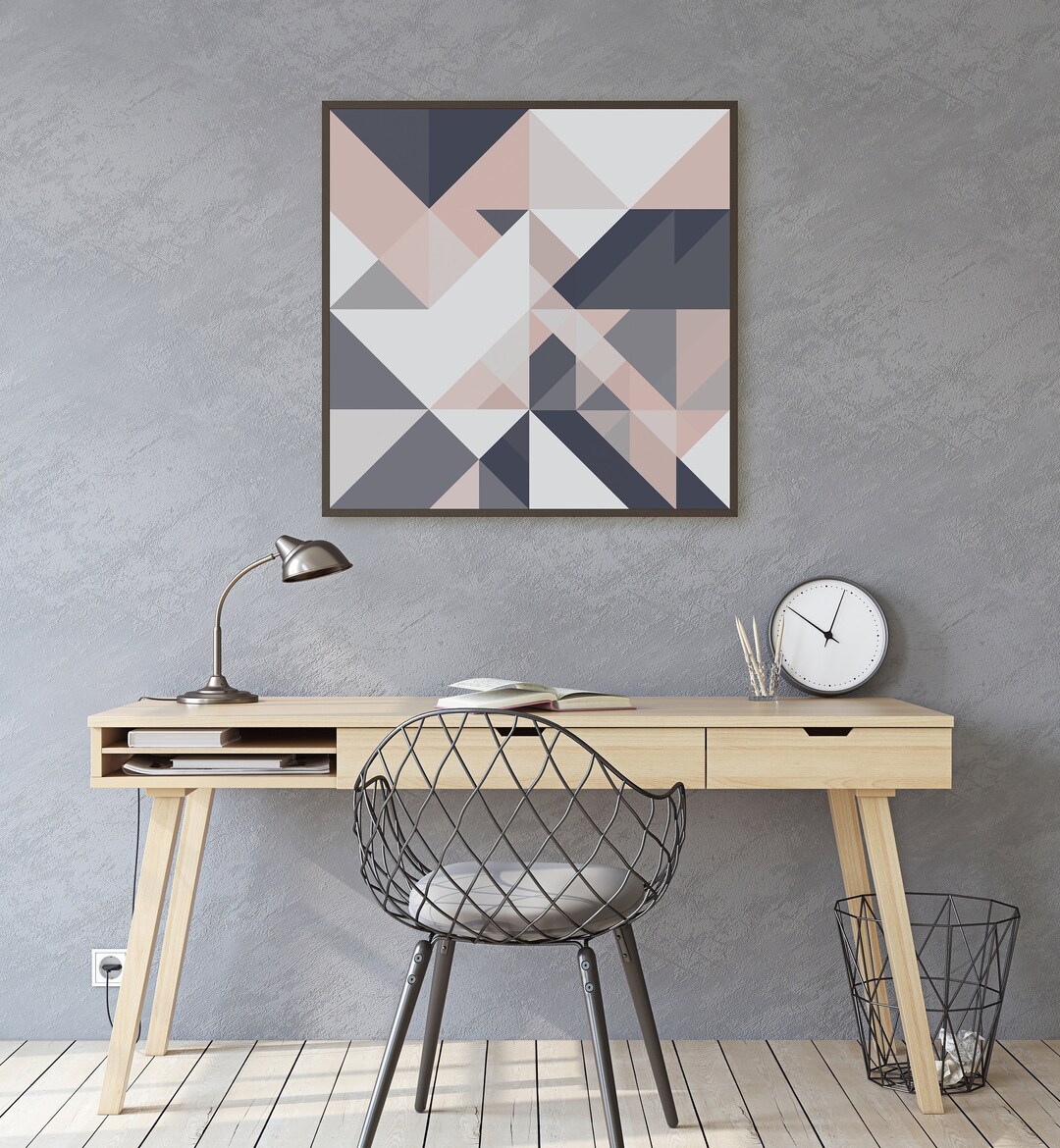 Large Square Abstract Wall Art Instant Download Printable Wall Art Abstract Geometric Mid