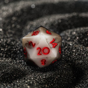 Black Red Dice, D&D Dice Set, Dungeons and Dragons Dice Set, D20 D6 Dice, RPG Dice, TTRPG Dice