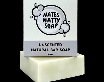 Nate's Natty Unscented Natural Bar Soap, 4.0oz